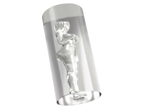 Masturbator Stroker tunelowy przezroczysty 14 cm - 3
