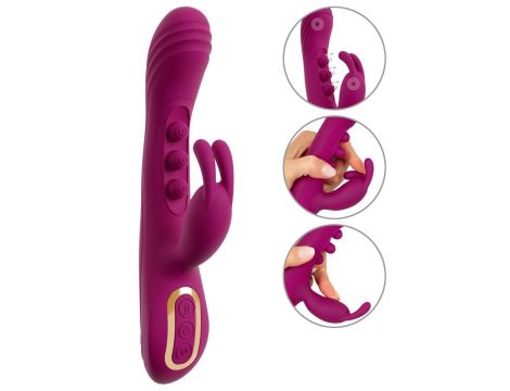 Wibrator króliczek Javida 2F squirt silikonowy USB 22,5 cm - 3