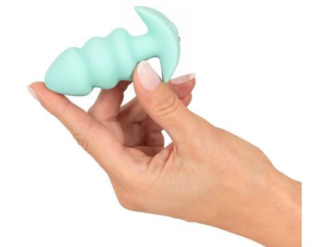 Mini korek analny wibrujący Cuties zielony USB - 6