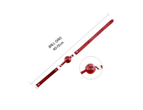 Knebel z kulką ABS Alive czerwony 4 5 cm regulowany