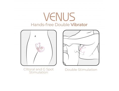 Wibrator Adrien Lastic Venus APP bladoróżowy USB 11 cm - 5