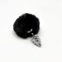 Metal Anal Fluffy Twist Plug S black - 2