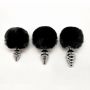 Metal Anal Fluffy Twist Plug S black - 4