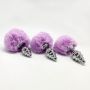 Metal Anal Fluffy Twist Plug M pink - 2