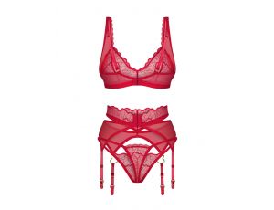 Komplet bielizny Obsessive Cupide Desir czerwony L/XL