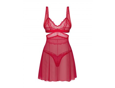 Babydoll Cupide Desir z stringami czerwony L/XL Obsessive - 3