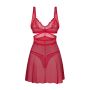 Babydoll z stringami Obsessive Cupide Desir czerwony 2XL/3XL - 4