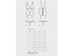 Gorset i stringi Emperita Obsessive XXL