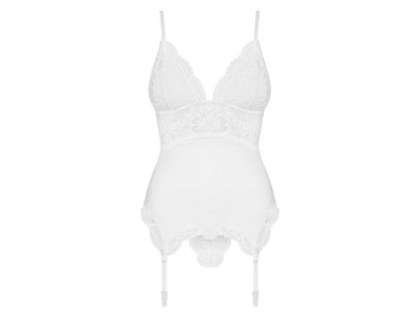Bielizna-810-COR-2 gorset i stringi biały L/XL - 5