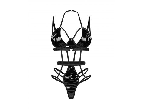 Body erotyczne wet look Obsessive Keira Lise czarne L/XL - 2