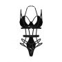 Body erotyczne wet look Obsessive Keira Lise czarne L/XL - 4