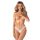 Otwarte stringi koronkowe Arrowel White Obsessive 2XL/3XL