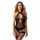 Body otwarte Obsessive Dominna imitacja skóry siateczka L/XL