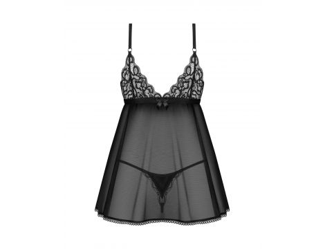 Babydoll Blomentis z stringami Obsessive XL 2XL - 6