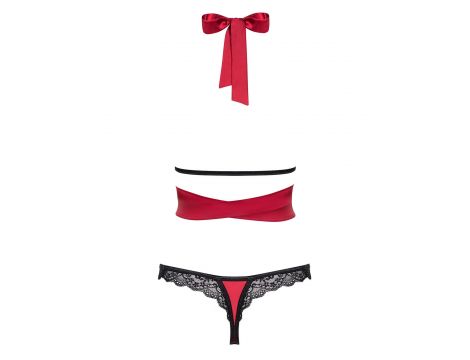Bielizna-Sensuelia komplet 2-częściowy czerwony L/XL - 4