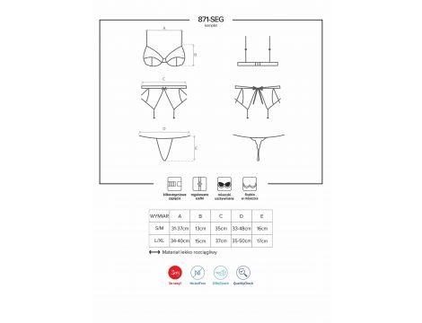 Bielizna-871-SEG-2 komplet 3-częściowy L/XL