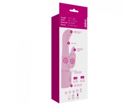 Wibrator- G Tongue Rabbit Vibrator Pink OS - 3
