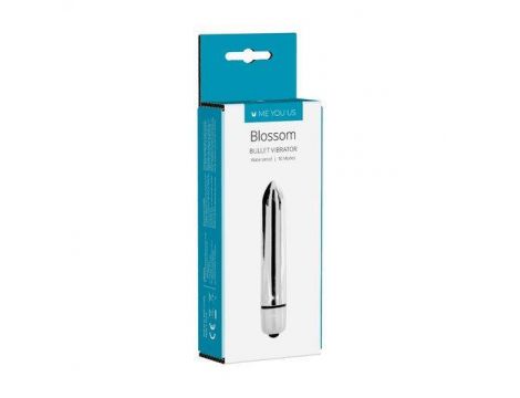 Wibrator bullet Me You Us Blossom srebrny 9,5 cm - 4