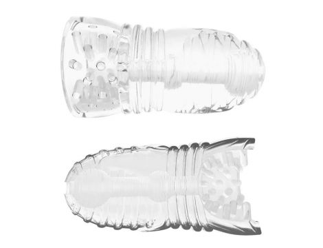 Masturbator- Me You Us Glacier Dual End Stroker Male Masturbator Transparent - 2