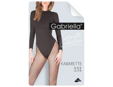 Rajstopy Gabriella Kabarette 151 czarne XL XXL - 2