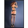 Bielizna-Pończochy kabaretka EROTICA CALZE 155 Czerwone M/L - 3