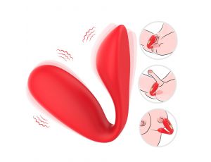 Wibrator Ultrasonic Wave silikonowy czerwony USB
