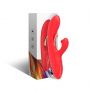 Wibrator króliczek Nirvana czerwony trójpunktowy silikonowy USB 22 cm - 4
