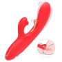 Wibrator króliczek Nirvana czerwony trójpunktowy silikonowy USB 22 cm - 10