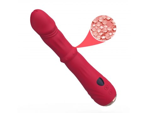 Wibrator punktu G Jackal czerwony z ruchami posuwistymi USB 22 cm - 6