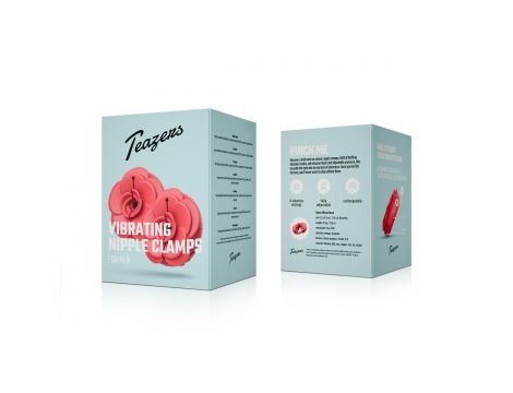 Teazers - Vibrating Nipple Clamps - Red