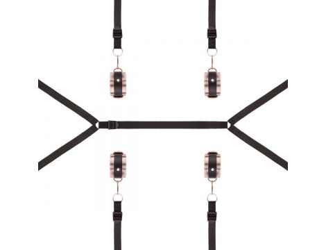 Rosy Gold - Under-Mattress Restraint Set - Black - 3
