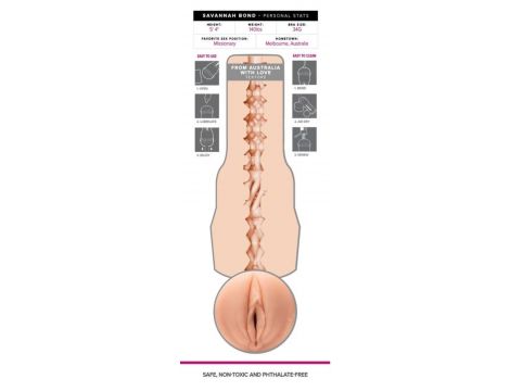 Realistyczny masturbator Fleshlight Savannah Bond beżowy 25 cm - 5
