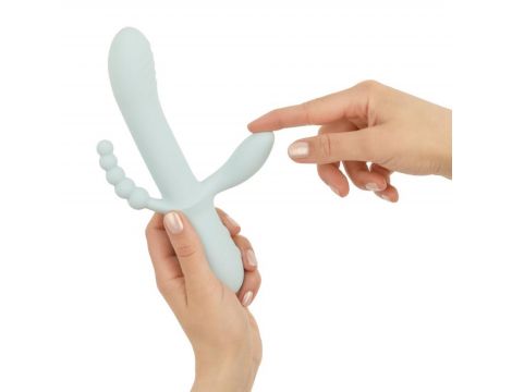 Wibrator silikonowy Good Vibes Only Sage niebieski USB 22 cm - 2