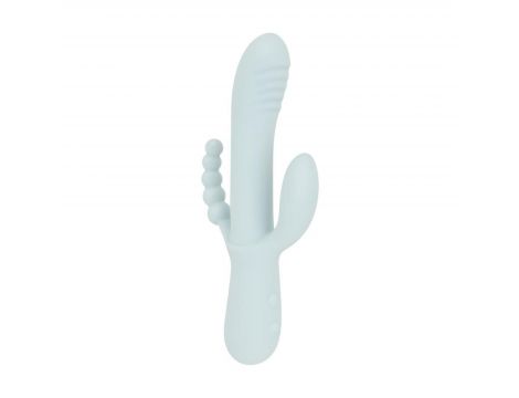 Wibrator silikonowy Good Vibes Only Sage niebieski USB 22 cm - 3