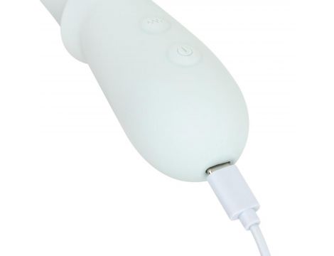 Wibrator silikonowy Good Vibes Only Sage niebieski USB 22 cm - 7