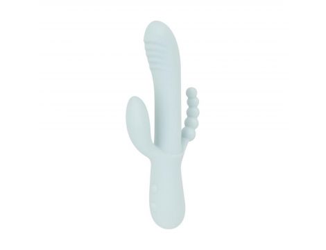 Wibrator silikonowy Good Vibes Only Sage niebieski USB 22 cm - 6