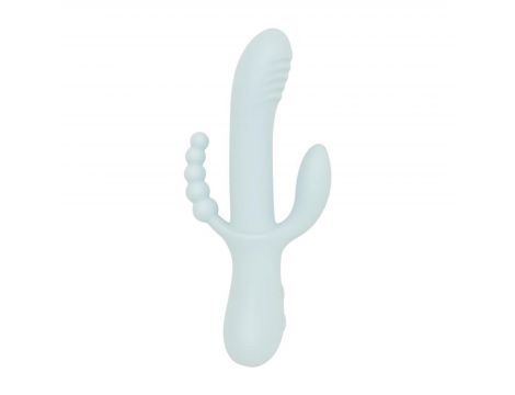 Wibrator silikonowy Good Vibes Only Sage niebieski USB 22 cm - 11