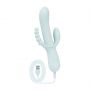 Wibrator silikonowy Good Vibes Only Sage niebieski USB 22 cm - 5