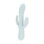 Wibrator silikonowy Good Vibes Only Sage niebieski USB 22 cm - 4