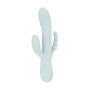 Wibrator silikonowy Good Vibes Only Sage niebieski USB 22 cm - 7