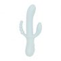 Wibrator silikonowy Good Vibes Only Sage niebieski USB 22 cm - 12