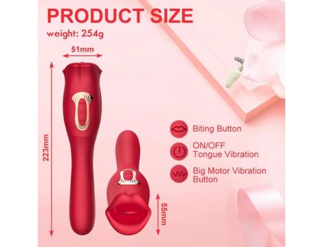 Stymulator łechtaczki Bite Mouth 2.0 muskający silikonowy USB - 14