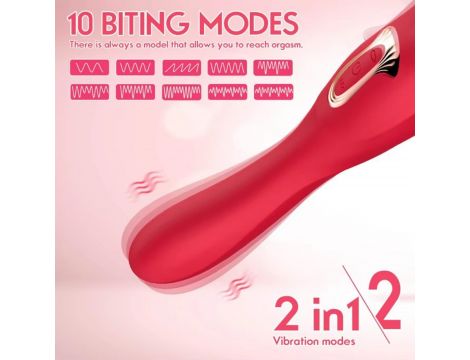Stymulator łechtaczki Bite Mouth 2.0 muskający silikonowy USB - 16