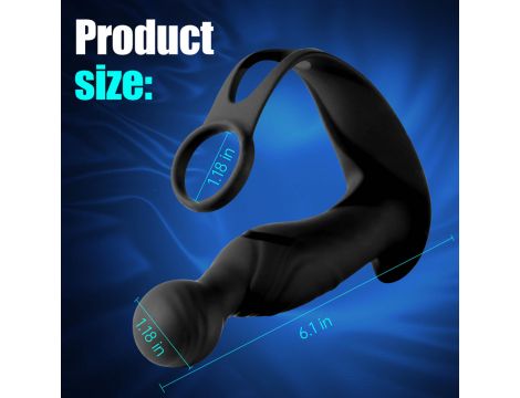 Masażer prostaty falujący z pilotem B-Series Cute silikonowy USB 15 cm - 13