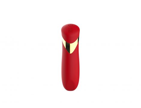 Wibrator szminkowy silikonowy czerwony B Series Cute USB 10 cm - 3