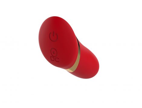 Wibrator szminkowy silikonowy czerwony B Series Cute USB 10 cm - 5