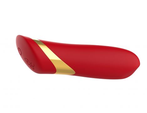 Wibrator szminkowy silikonowy czerwony B Series Cute USB 10 cm - 8