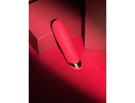 Wibrator szminkowy silikonowy czerwony B Series Cute USB 10 cm - 11