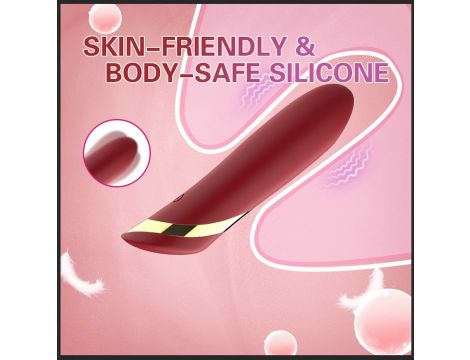 Wibrator szminkowy silikonowy czerwony B Series Cute USB 10 cm - 21