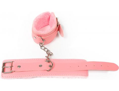 Fetish Fever - Cuffs With Fur - Pink - 3